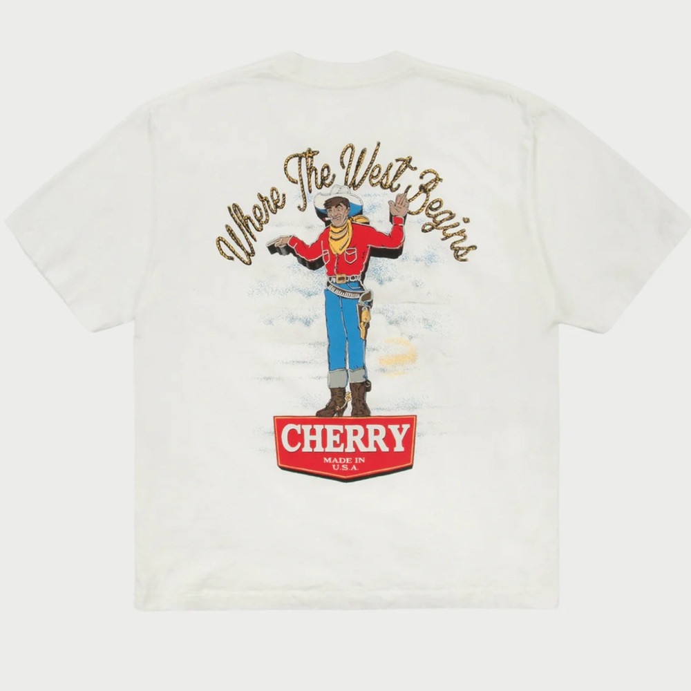 NWT Cherry Los Angeles - Big Tex “Where The West Begins” T-Shirt Large